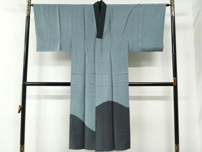 平和屋着物●男性　紬　アンサンブル・長襦袢セット　色無地　褐返色　正絹　逸品　CABC7127yc