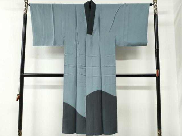 平和屋着物●男性　紬　アンサンブル・長襦袢セット　色無地　褐返色　正絹　逸品　CABC7127yc