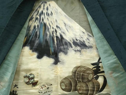 平和屋着物●男性　紬　アンサンブル・長襦袢セット　色無地　褐返色　正絹　逸品　CABC7127yc