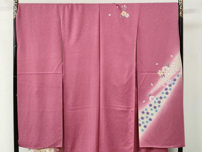 平和屋着物●豪華振袖　舞桜文　暈し染め　金彩　仮絵羽　逸品　未使用　CABC7137yc