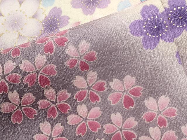 平和屋着物●豪華振袖　舞桜文　暈し染め　金彩　仮絵羽　逸品　未使用　CABC7137yc