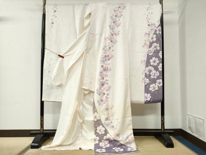 平和屋着物●豪華振袖　舞桜文　暈し染め　金彩　仮絵羽　逸品　未使用　CABC7140yc