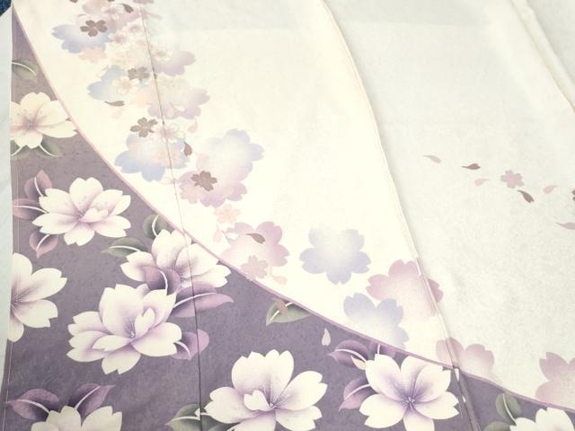 平和屋着物●豪華振袖　舞桜文　暈し染め　金彩　仮絵羽　逸品　未使用　CABC7140yc