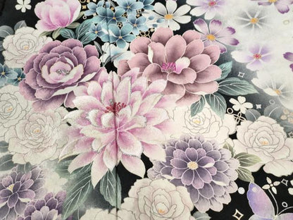 平和屋着物●豪華振袖　薔薇　花蝶文　ラメ糸　暈し染め　金銀彩　仮絵羽　逸品　未使用　CABC7141yc