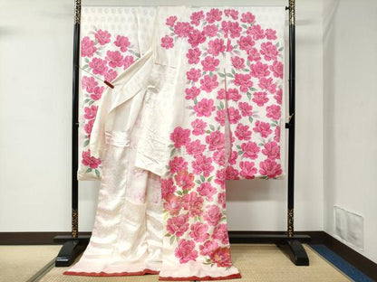 平和屋着物●豪華振袖　駒刺繍　牡丹　金彩　仮絵羽　逸品　未使用　CABC7146yc