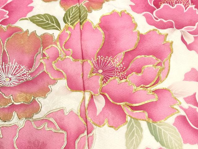 平和屋着物●豪華振袖　駒刺繍　牡丹　金彩　仮絵羽　逸品　未使用　CABC7146yc
