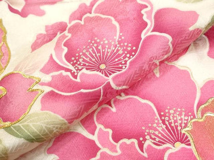 平和屋着物●豪華振袖　駒刺繍　牡丹　金彩　仮絵羽　逸品　未使用　CABC7146yc