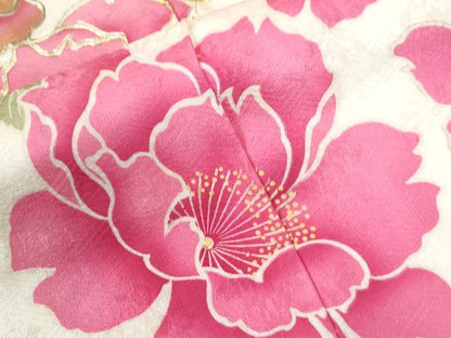 平和屋着物●豪華振袖　駒刺繍　牡丹　金彩　仮絵羽　逸品　未使用　CABC7146yc