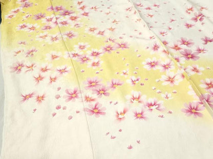 平和屋着物●豪華振袖　京友禅　舞花文　暈し染め　仮絵羽　逸品　未使用　CABC7147yc