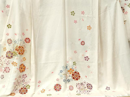 平和屋着物●豪華振袖　舞桜文　金彩　仮絵羽　逸品　未使用　CABC7149yc