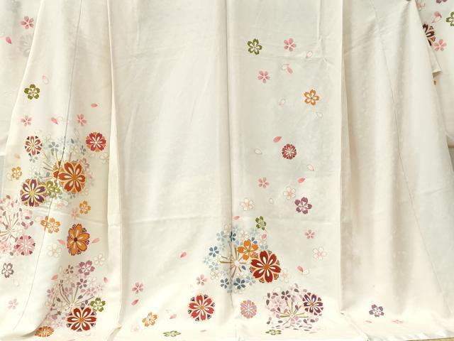 平和屋着物●豪華振袖　舞桜文　金彩　仮絵羽　逸品　未使用　CABC7149yc