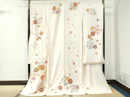 平和屋着物●豪華振袖　舞桜文　金彩　仮絵羽　逸品　未使用　CABC7149yc