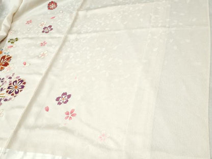 平和屋着物●豪華振袖　舞桜文　金彩　仮絵羽　逸品　未使用　CABC7149yc