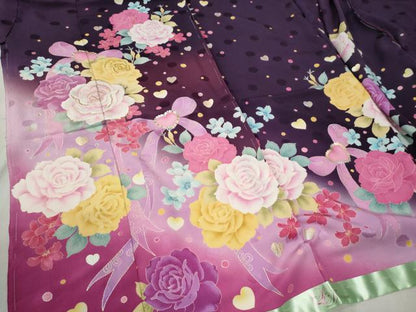 平和屋着物●豪華振袖　Leah Dizon　薔薇　ハート　リボン　ラインストーン　ラメ糸　暈し染め　金彩　仮絵羽　逸品　未使用　CABC7150yc