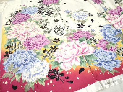 平和屋着物●豪華振袖　牡丹　蝶　ラメ糸　銀彩　仮絵羽　逸品　未使用　CABC7155yc