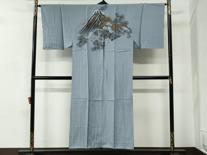 平和屋着物●男性　本場大島紬　アンサンブル・長襦袢セット　格子　正絹　逸品　CABC7156yc