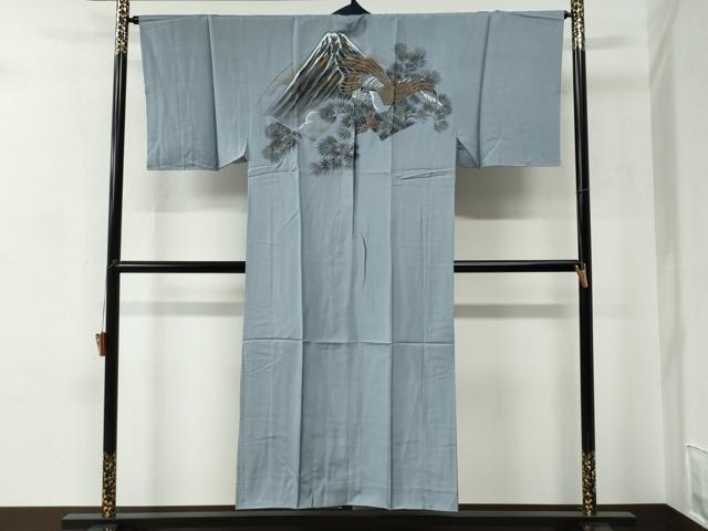 平和屋着物●男性　本場大島紬　アンサンブル・長襦袢セット　格子　正絹　逸品　CABC7156yc