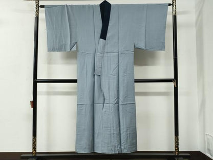 平和屋着物●男性　本場大島紬　アンサンブル・長襦袢セット　格子　正絹　逸品　CABC7156yc