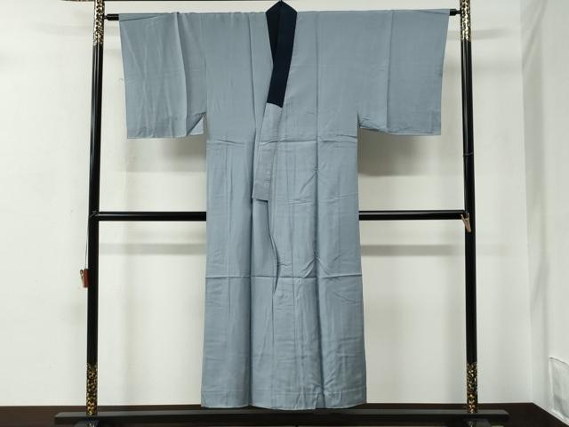 平和屋着物●男性　本場大島紬　アンサンブル・長襦袢セット　格子　正絹　逸品　CABC7156yc