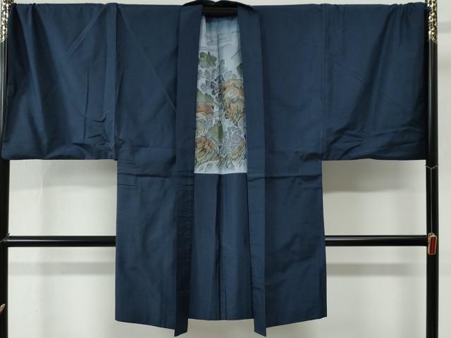 平和屋着物●男性　本場大島紬　アンサンブル　格子　永長織物謹製　証紙付き　キングサイズ　正絹　逸品　CABC7161yc 平和屋着物○男性 本場大島紬 アンサンブル 格子 永長織物謹製 証紙