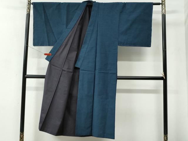 平和屋着物●男性　紬　アンサンブル　霞文　羽裏：龍・虎　正絹　逸品　未使用　CABC7163yc