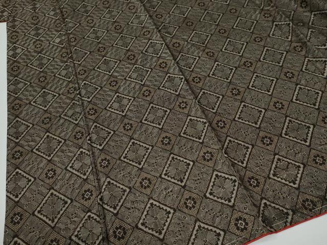 平和屋着物●本場大島紬　龍郷絣　正絹　逸品　未使用　CABC7170yc