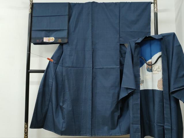 平和屋着物●男性　本場大島紬　アンサンブル　100亀甲　総詰め　証紙付き　正絹　逸品　未使用　CABC7172yc