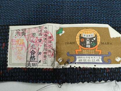 平和屋着物●男性　本場大島紬　アンサンブル　100亀甲　総詰め　証紙付き　正絹　逸品　未使用　CABC7172yc