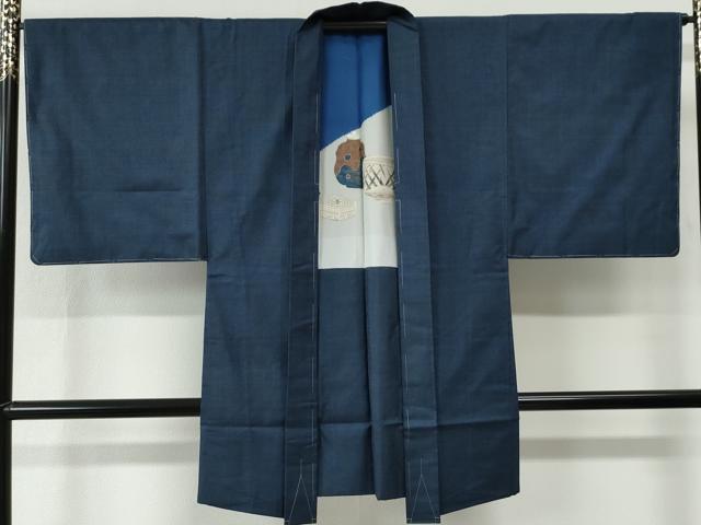 平和屋着物●男性　本場大島紬　アンサンブル　100亀甲　総詰め　証紙付き　正絹　逸品　未使用　CABC7172yc