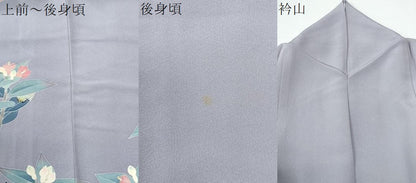 平和屋着物●本加賀友禅作家　百貫華峰　訪問着　花鳥文　暈し染め　正絹　逸品　CABC7180yc