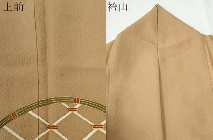 平和屋着物●訪問着　籬吹き寄せ花文　暈し染め　金彩　正絹　逸品　CABC7183yc