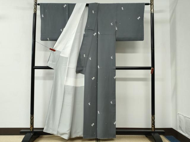 平和屋着物●上質な小紋　短冊舞花文　正絹　逸品　CABC7188yc 平和屋着物○上質な小紋 短冊舞花文 正絹 逸品 CABC7188yc