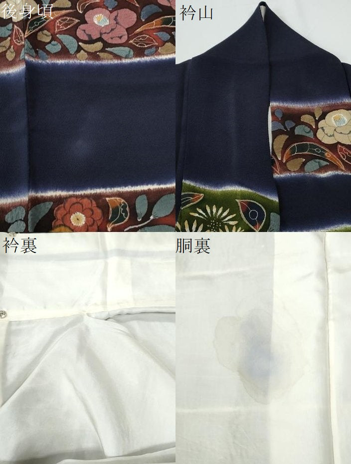 平和屋着物●訪問着　作家物　辻が花　暈し染め　鬼しぼ縮緬　正絹　逸品　CABC7189yc
