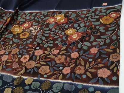 平和屋着物●訪問着　作家物　辻が花　暈し染め　鬼しぼ縮緬　正絹　逸品　CABC7189yc