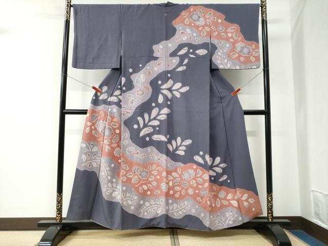 平和屋着物●訪問着　辻が花　絞り　正絹　逸品　CABC7194yc