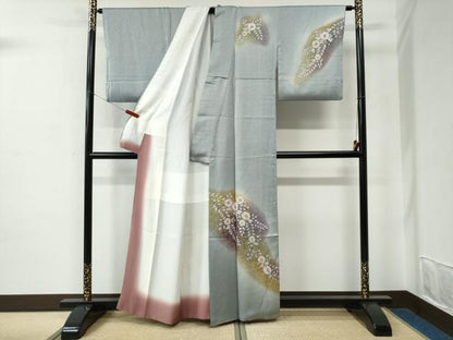 平和屋着物●訪問着　辻が花　絞り　暈し染め　正絹　逸品　CABC7195yc