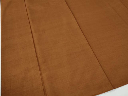 平和屋着物●結城紬　色無地　灰茶色　正絹　逸品　CABC7197yc