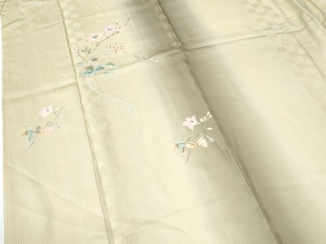平和屋着物●訪問着　総刺繍　枝花文　暈し染め　正絹　逸品　CABC7198yc