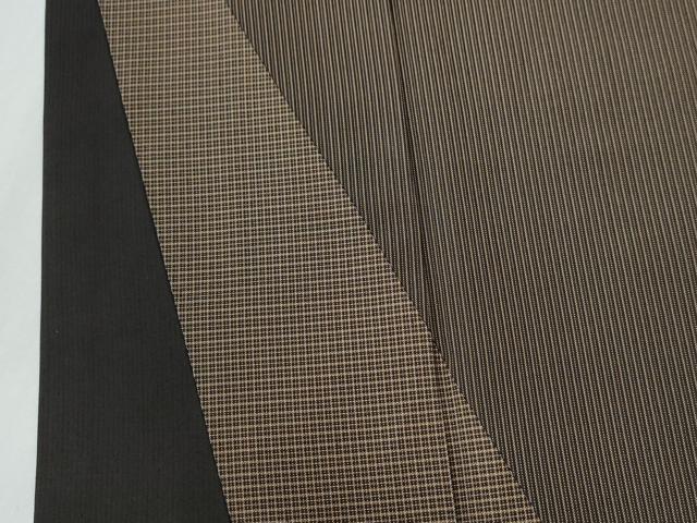 平和屋着物●本場縞大島紬　色留訪問着　縞　正絹　逸品　CABC7199yc