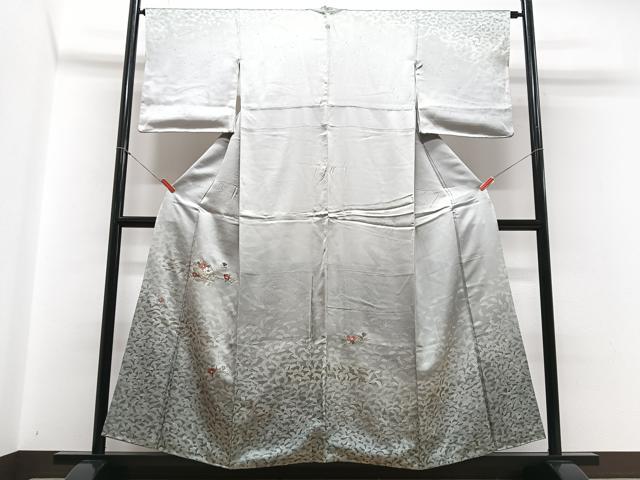 平和屋着物■訪問着 刺繍 草花文 暈し染め 正絹 逸品 CABC7205xe
