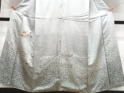 平和屋着物■訪問着 刺繍 草花文 暈し染め 正絹 逸品 CABC7205xe