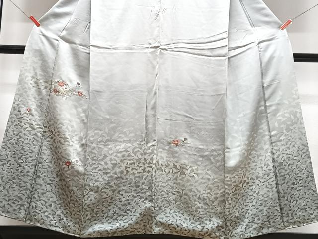 平和屋着物■訪問着 刺繍 草花文 暈し染め 正絹 逸品 CABC7205xe