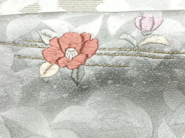 平和屋着物■訪問着 刺繍 草花文 暈し染め 正絹 逸品 CABC7205xe