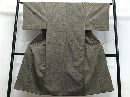 平和屋着物■男性　紬　紅消鼠色　正絹　逸品　CABC7213xe