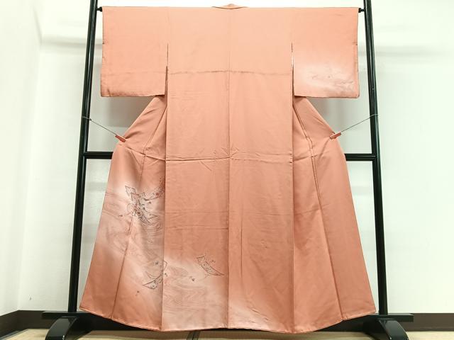 平和屋着物■訪問着 流水花文 暈し染め 正絹 逸品 CABC7253xe