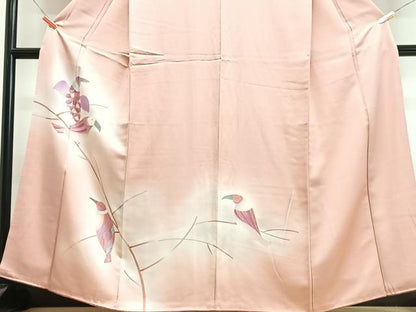 平和屋着物■訪問着 鳥 暈し染め 銀彩 正絹 逸品 CABC7261xe
