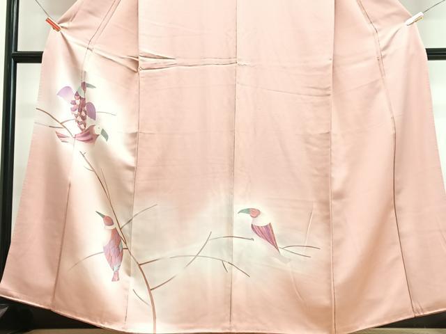 平和屋着物■訪問着 鳥 暈し染め 銀彩 正絹 逸品 CABC7261xe