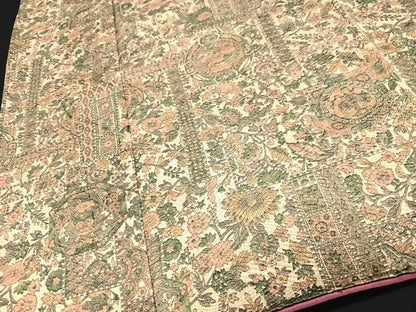 平和屋着物■上質な小紋 更紗花文 正絹 逸品 CABC7274xe