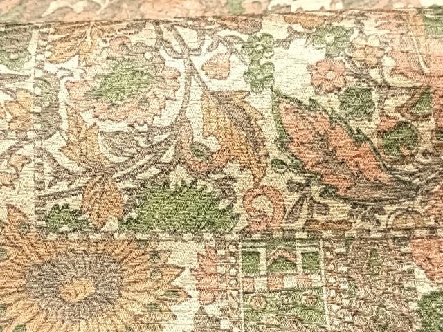 平和屋着物■上質な小紋 更紗花文 正絹 逸品 CABC7274xe