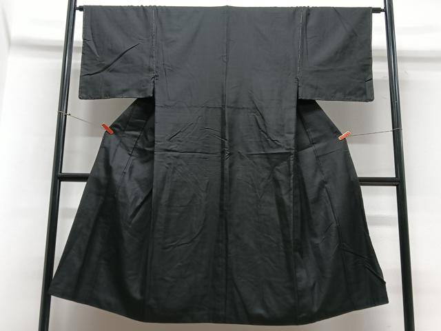 平和屋着物■男性　紬　青褐色　正絹　逸品　CABC7306xe